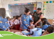Babinsa Koramil 09/Tiga Balata Dampingi Pelaksanaan Bulan Imunisasi Anak Sekolah di SDN 09473 Plus